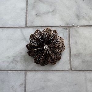 Vintage Bronze Brooch 2"